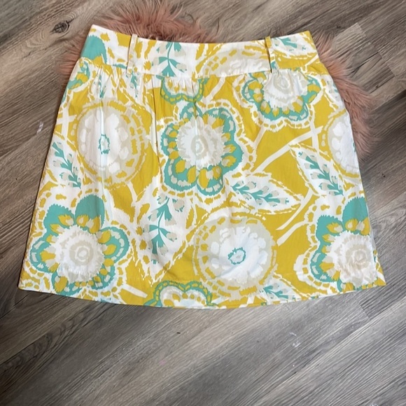 Fossil Floral Retro Yellow Skirt Size 6 - Picture 5 of 10